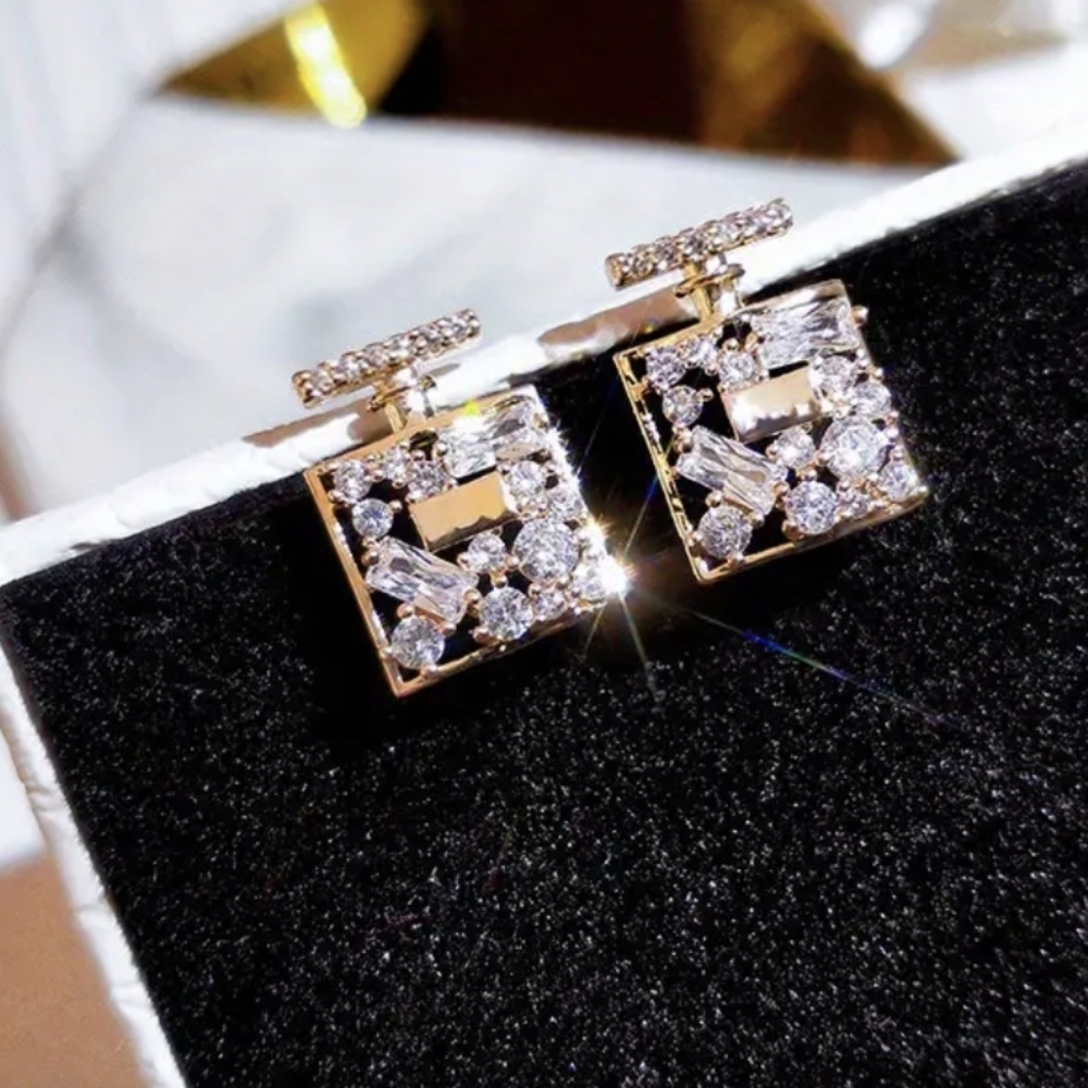 Perfume Bottle Shaped Stud Earrings